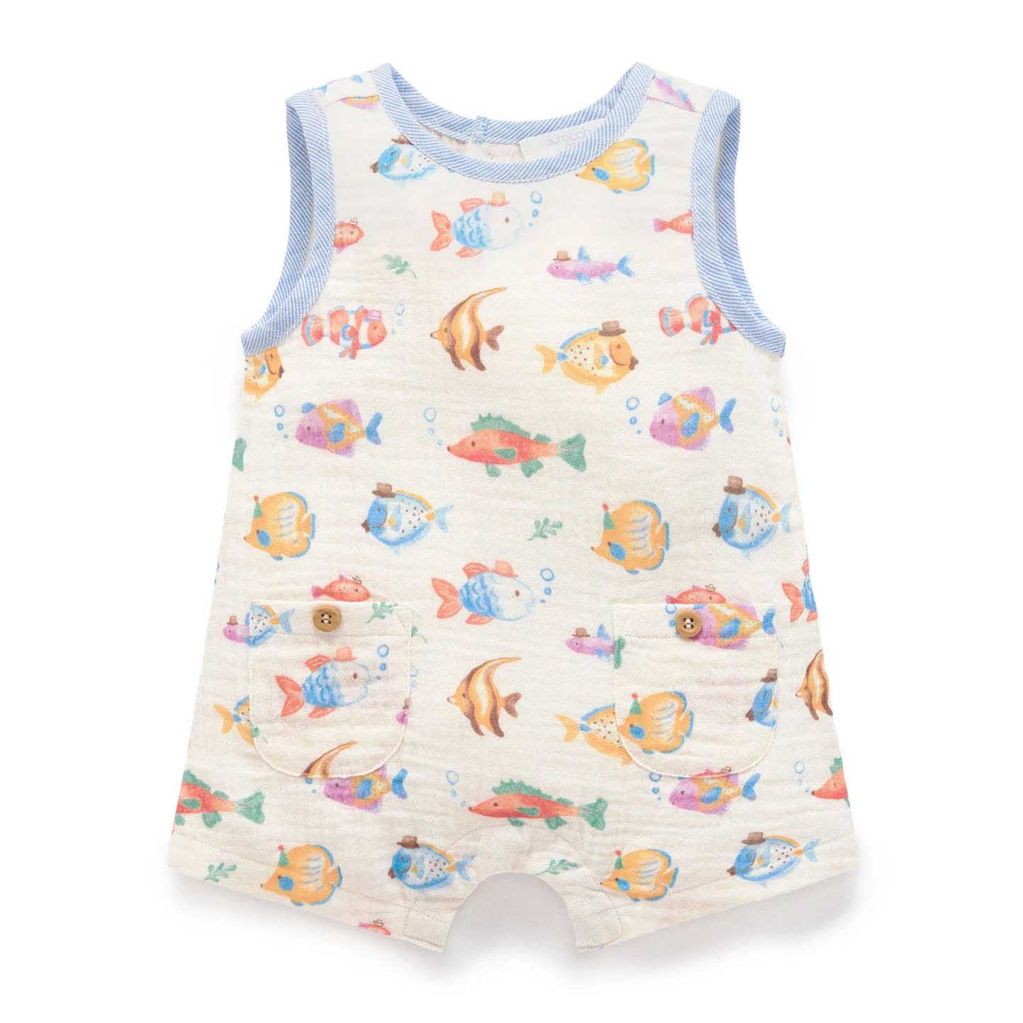 Purebaby Fancy Fish Romper